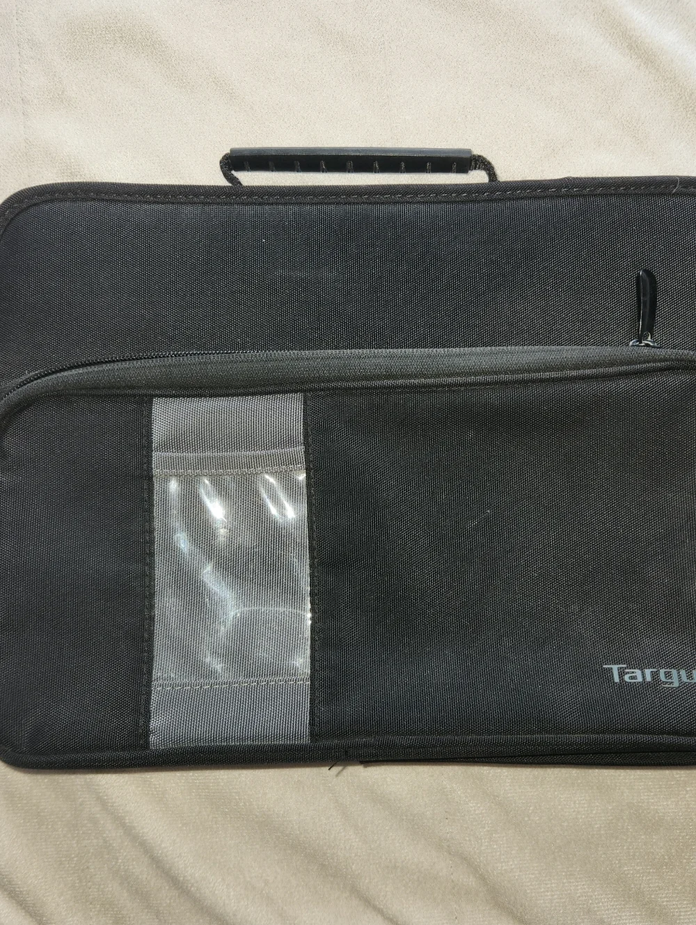 Targus Black Laptop Case with Interior Strap & Front Zipper Pocket